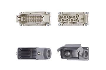 Harting connector set, pin and socket design, incl. contacts