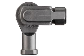Clevis joint with spring-loaded fixing clip and rod end bearing, GERMFE, igubal®