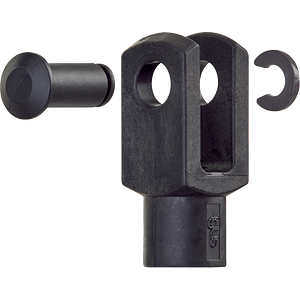 Clevis joint with pin and circlip, GERMK, igubal®