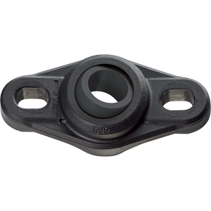 Fixed flange bearings with 2 mounting holes, EFOM, igubal®, iglidur® UW spherical ball