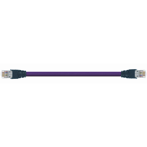 Harnessed CAT5e Cables, PUR, Connector A: Hirose RJ45, Connector B: Hirose RJ45, pin configuration crossover