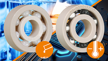 New igus xiros ball bearing materials stand up to chemicals and temperatures of 150°C