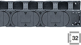 e-chain® with crossbars at every link