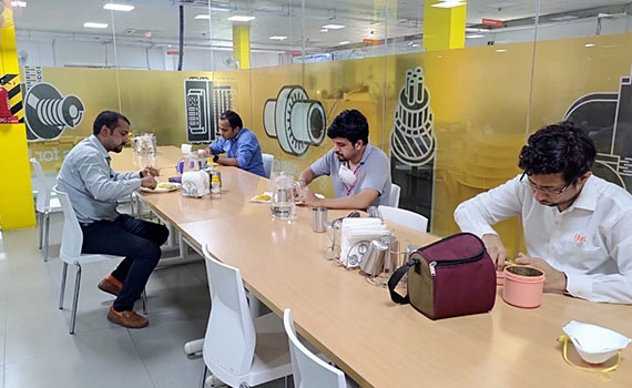 Social distancing canteen