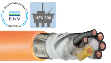 chainflex cable and DNV and NEK logos