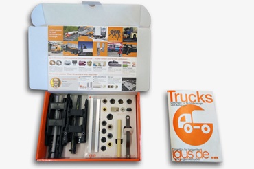 Sample box for utility vehicles